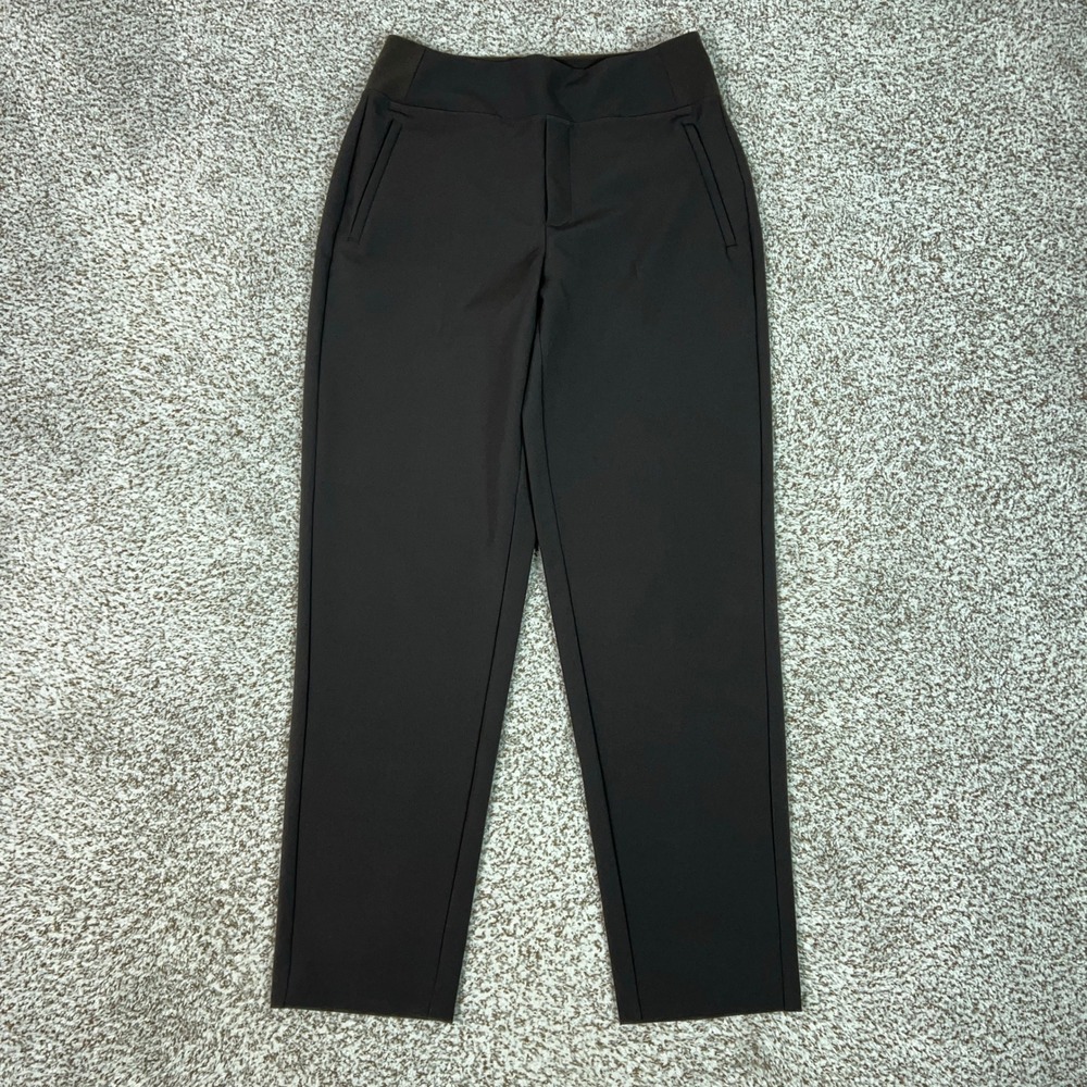 Athleta Pants Womens 10 Tall Brown Ankle Travel Work Stretch Office Tapered